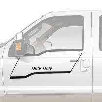 Front Door Window Outer Weatherstrips - 1999-2016 Ford Super Duty