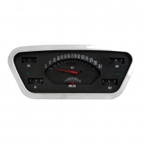 Instrument Cluster - 12 volt - Black Face - 1953-55 Ford Truck