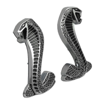 Cobra Snake Emblems - Peel & Stick Application - 4 1/4" tall - Universal