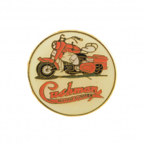 Lapel Pin - Red - Silver Eagle - 1936-65 Cushman Scooter