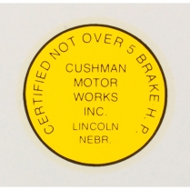 5 HP Decal - Adhesive Sticker - 1955-65 Cushman Scooter
