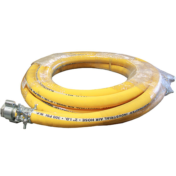 Air Hose 2" ID x 25' Yellow Hammerlock coupled