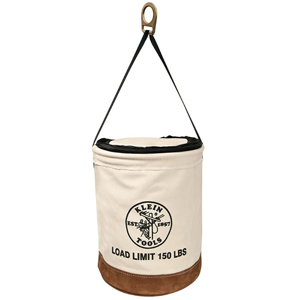 Klein Tool Bucket Canvas 22" 150lb Capacity Zipper Top