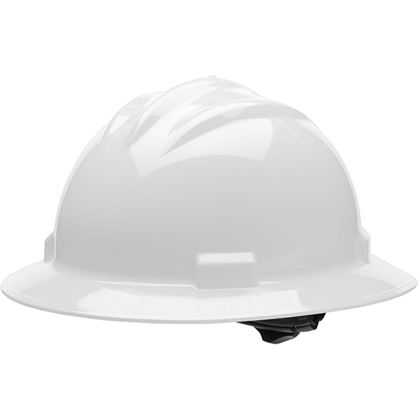 Bullard&reg; Full Brim Hard Hat White 4 Point Suspension
