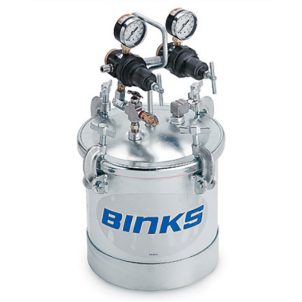 Binks&reg; 2.8 Gallon PT Tank Single Regulator No Agitator Zinc Plated 1-80 PSI