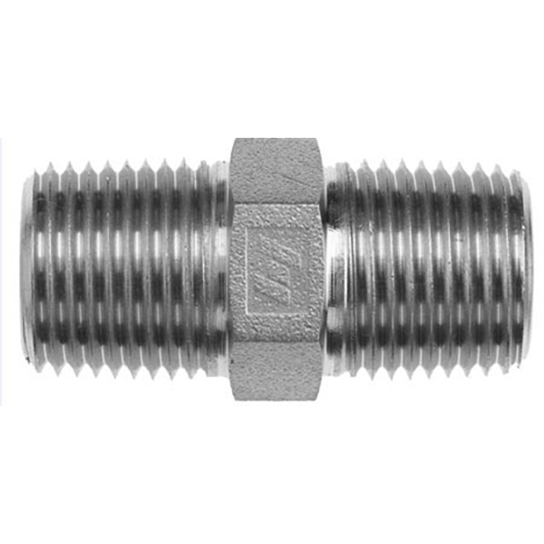 Hex Nipple 3/8" 6000 PSI Stainless Steel
