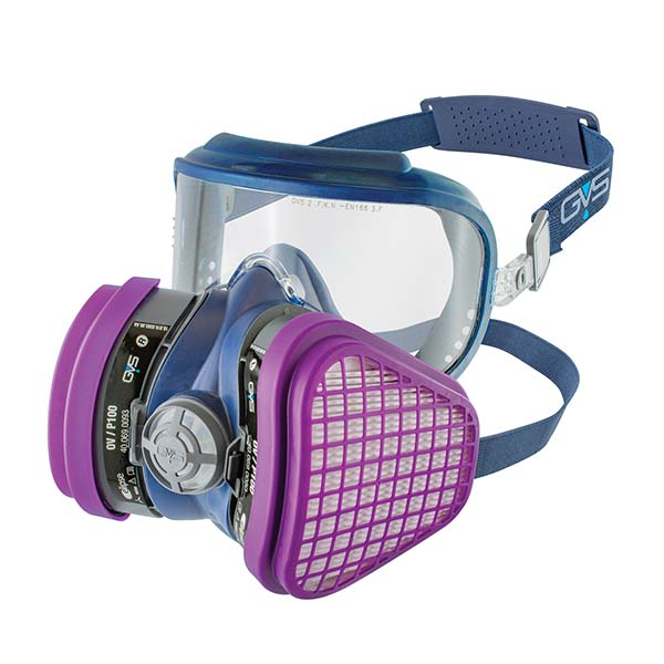 SPR554 Medium/Large Half Facepiece Respirator With Goggle Organic Vapor/P100