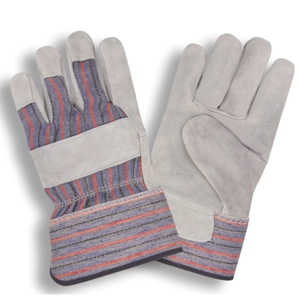 Cordova Gloves 7200R SZ XL Split Leather Striped Canvas Back