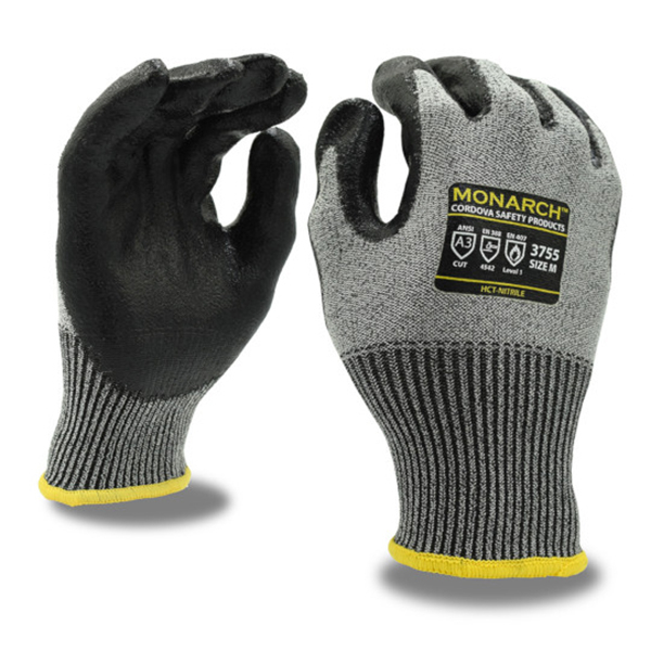 Cordova Gloves 3755 SZ SM Monarch-HCT A3 Grey & Black PR