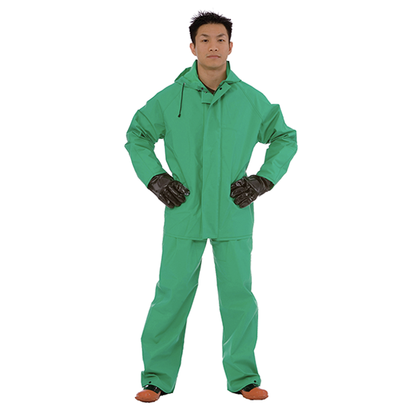 Cordova Safety Apex-FR&trade; Chemical Suit Size Medium Green Meets ASTM D6413