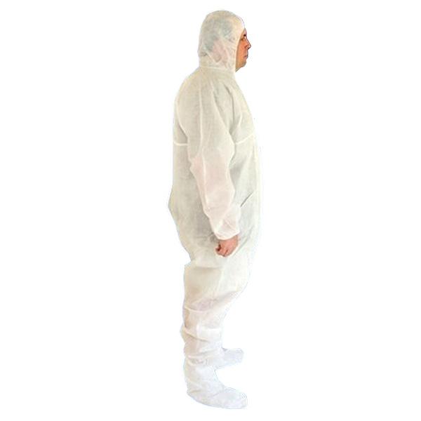 Poly-Pro Coverall 4X-Large with Hood & Boots White