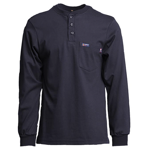 Flame Resistant 7 oz. Henley Tee 3X-Large Navy