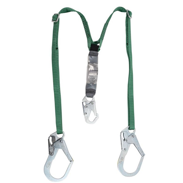 MSA&reg; V-Series Standard Lanyard Twin-Leg 6' 36CL Large Hooks