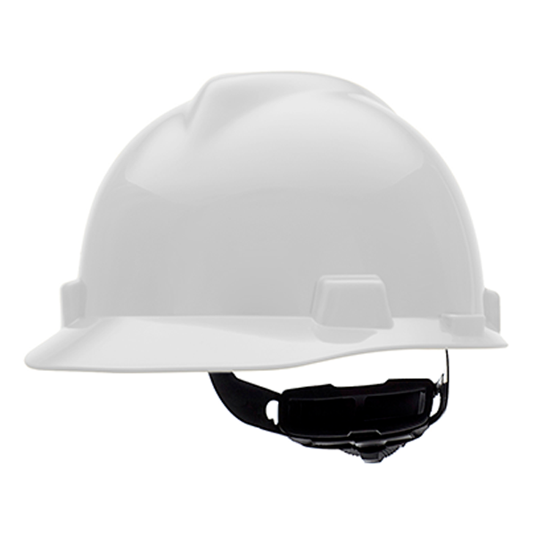 MSA&reg; V-Gard Hard Hat White Cap-Style Fas-Trac Suspension