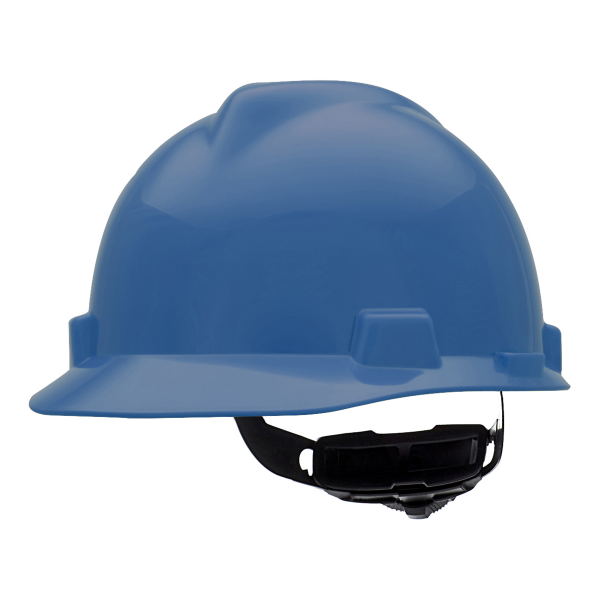 MSA&reg; V-Gard Hard Hat Blue Cap-Style Fas-Trac Suspension