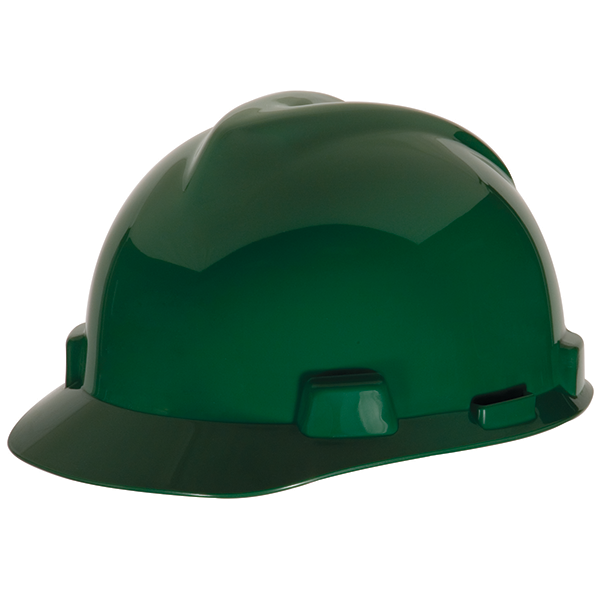 MSA&reg; V-Gard Hard Hat Green Cap-Style Fas-Trac Suspension