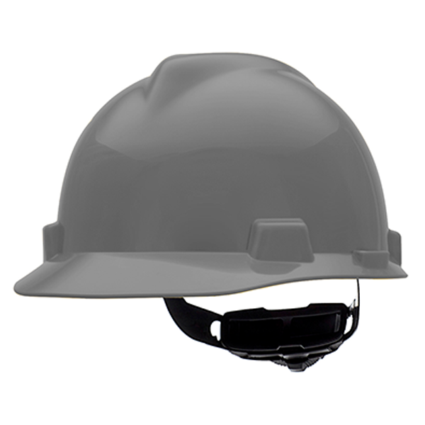 MSA&reg; V-Gard Hard Hat Gray Cap-Style Fas-Trac Suspension