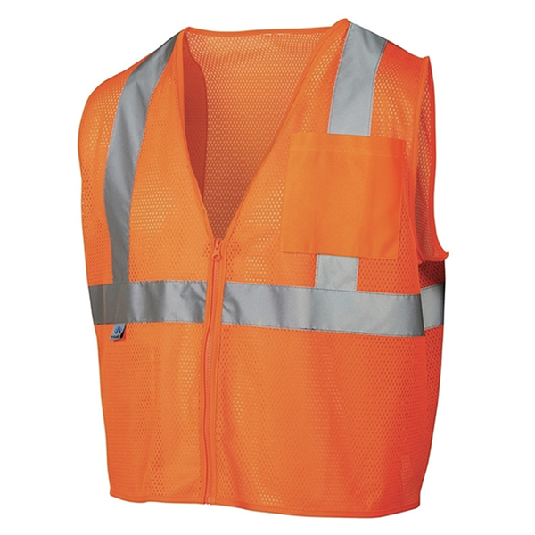 Pyramex Safety Vest ANSI Type R Class 2 Orange Size Large