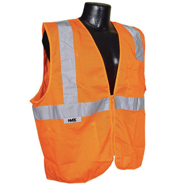 Radians SV2Z Economy Safety Vest Size Large Orange ANSI Type R Class 2